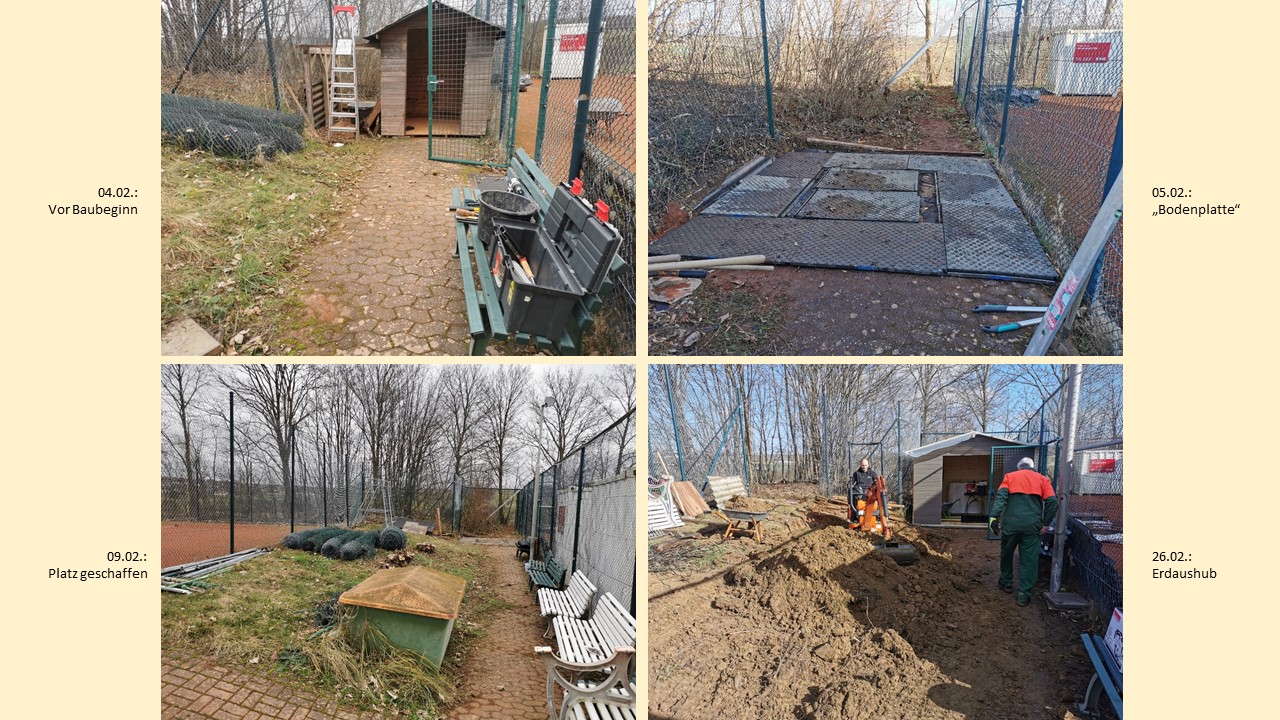 Arbeiten an der Clubanlage